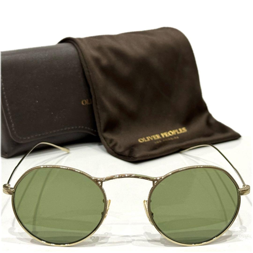 Oliver Peoples M-4 30th Anniversary Gold Green Glass Lens 47mm RX 