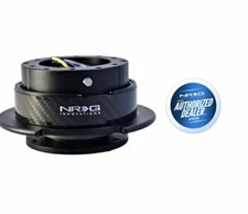 NRG Steering Wheel Quick Release Gen 2.5 Black with Carbon Fiber Ring SRK-250CF