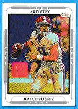 2023 Sage Artistry Football Silver Parallel Bryce Young #17 Carolina Panthers