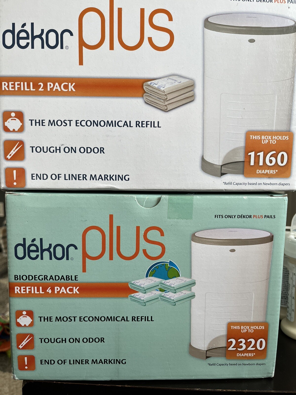 Dekor Plus Diaper Pail 6 Refills Biodegradable Sealed Garbage Plastic Bag