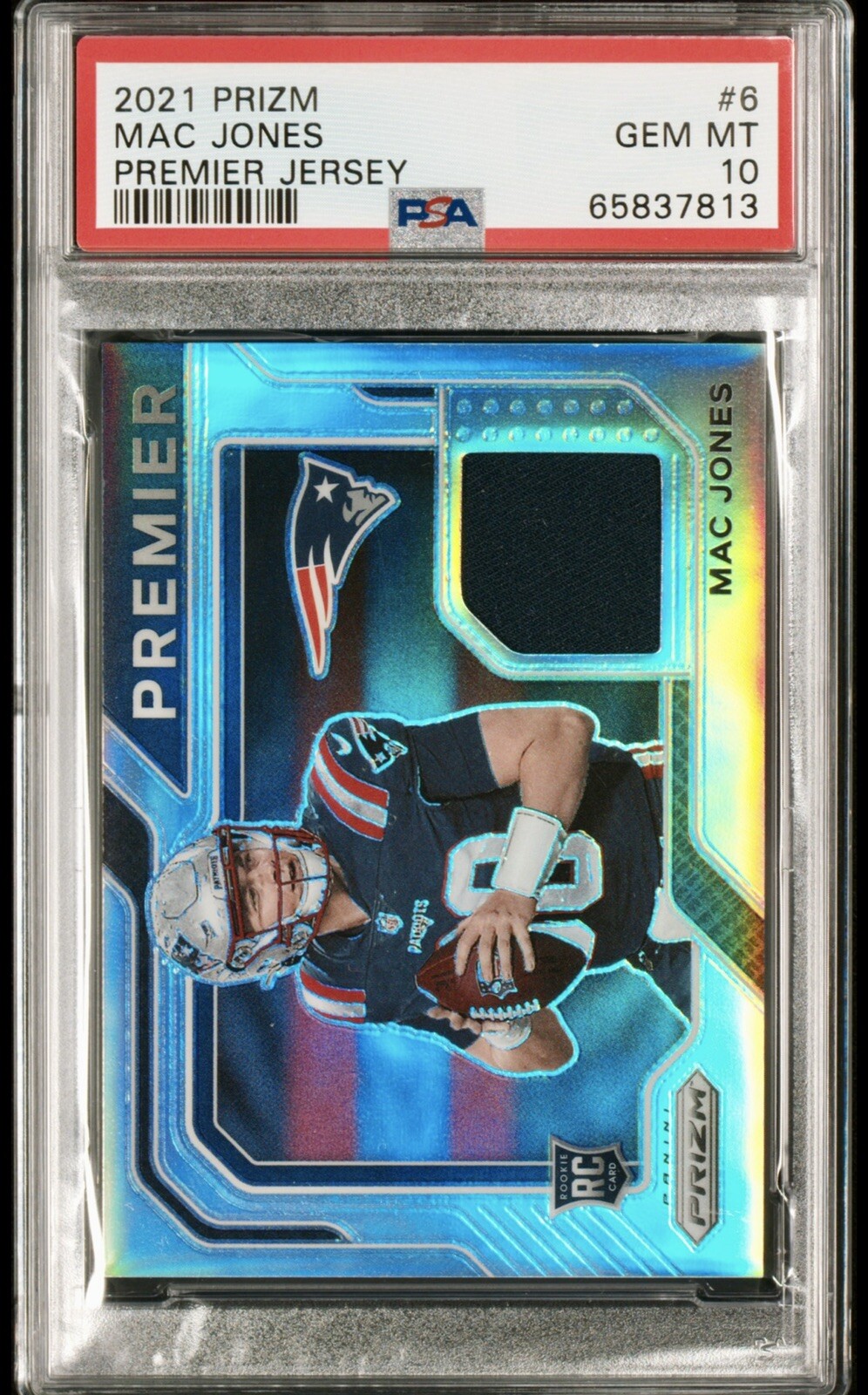 Mac Jones Sage Hit Premier Draft Autograph #A164 Black