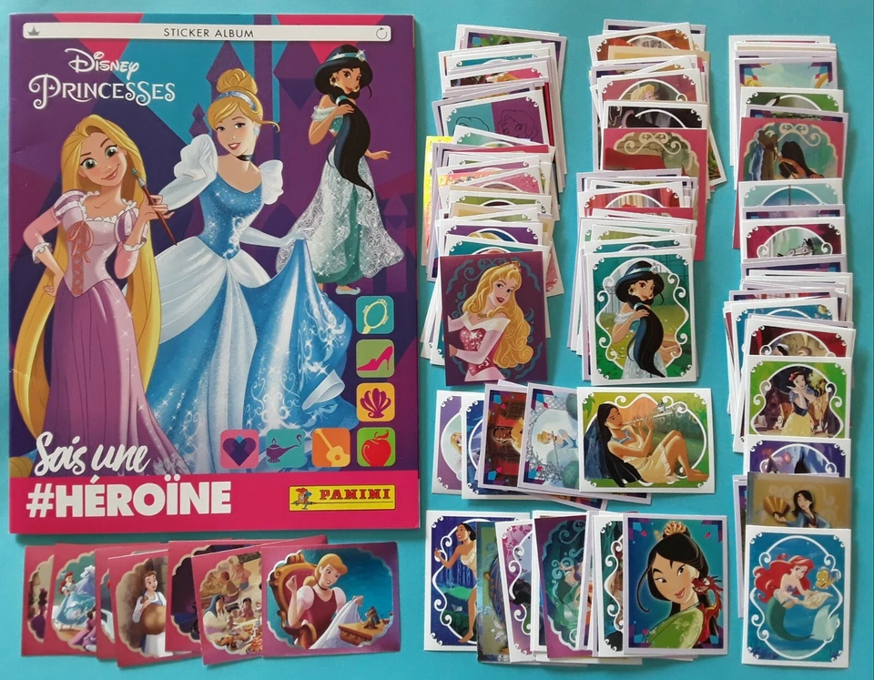 Sois HEROINE Album vide + 1 set complet stickers non collés PANINI Disney - Photo 1/1