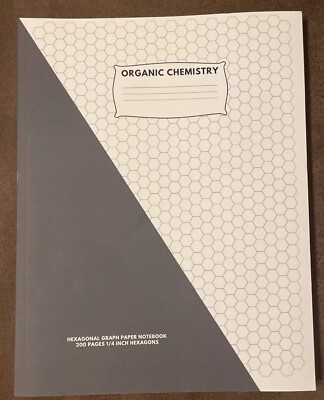 Organic Chemistry : Hexagonal Graph Paper Notebook: 200 Pages, 1/4 Inch...