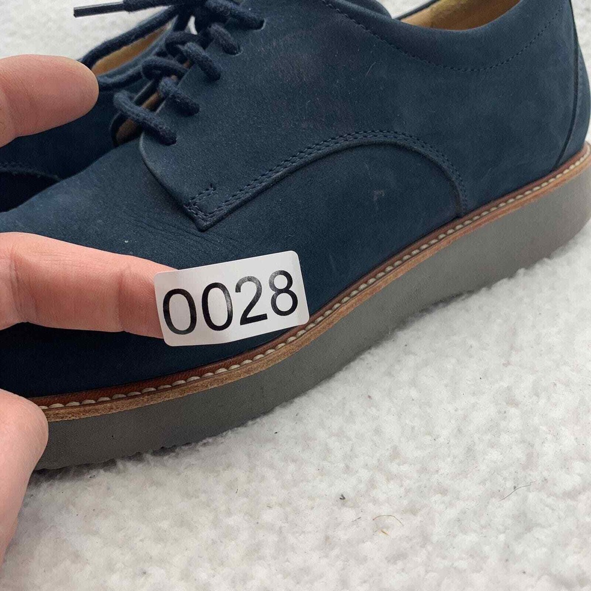Samuel Hubbard Oxfords Mens 10 M Comfort Walking Shoes Navy Nubuck Leather M2160 Men main image 4