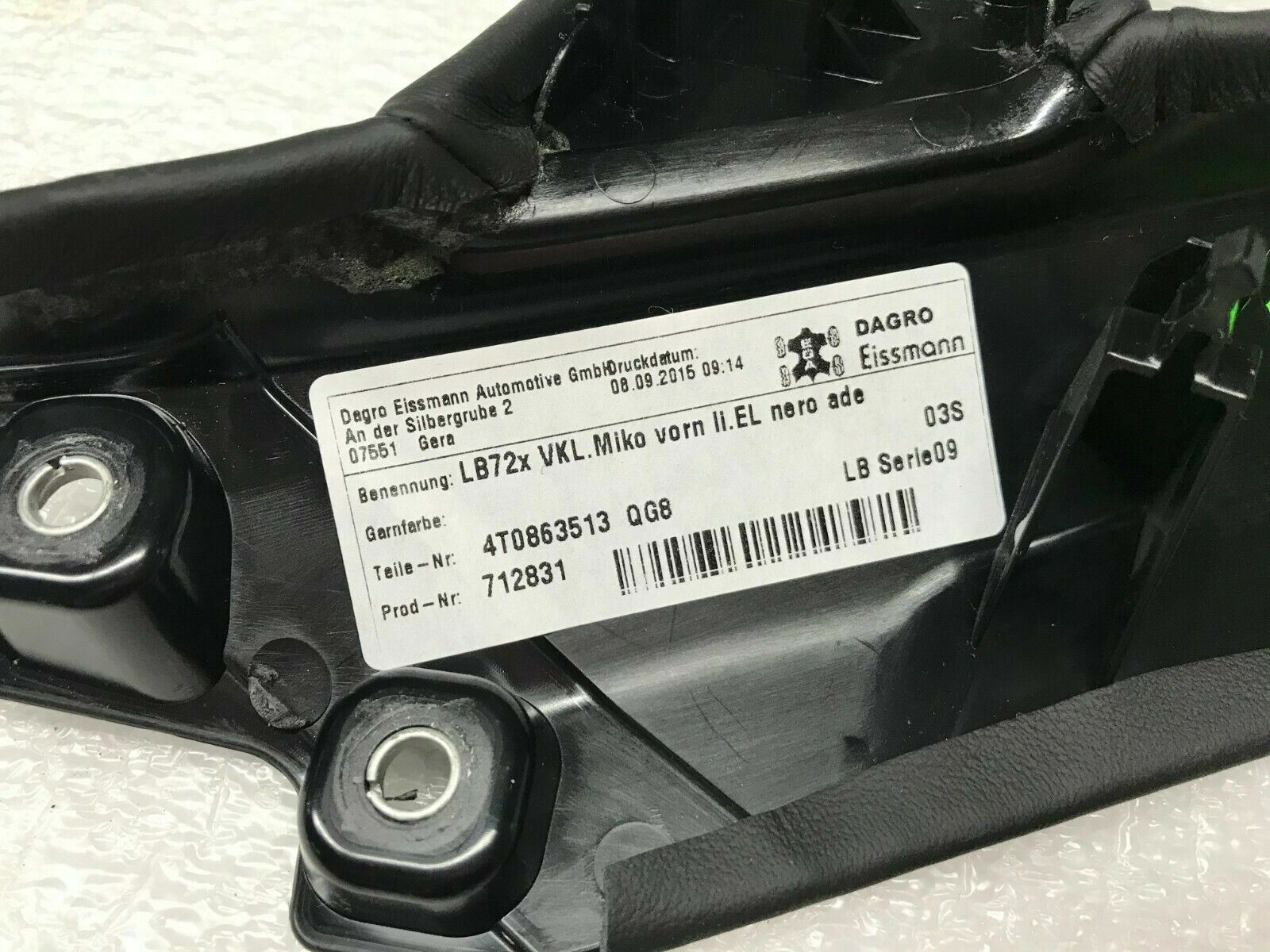 LAMBORGHINI HURACAN LP610 DRIVER LH SIDE CENTER CONSOLE LOWER TRIM OEM 4T0863513