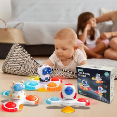 Kinder Baby Bad Spinner Spielzeug Saugnapf Pop-Up Handschmeichler Spielset mehrfarbig