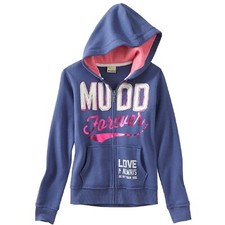 Mudd Forever Big Girls Plus Blue Full Zip Hoodie - Size: 8.5 - NWT