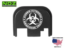 NDZ Slide Cover Back Plate Glock 17 19 Gen 1-4 Aluminum - Zombie Response Team