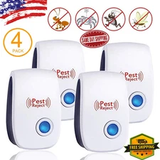 4X Ultrasonic Pest Repeller Electronic Control Repellent Mice Bug Rat Reject US