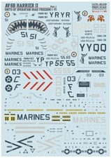 Print Scale 48-239 1:48 Decal for AV-8B Harrier. Part 1