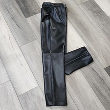 Vtg JACLYN SMITH CLASSIC Black Leather Pants Sz 6 S Lined 27x30 High Waisted EUC