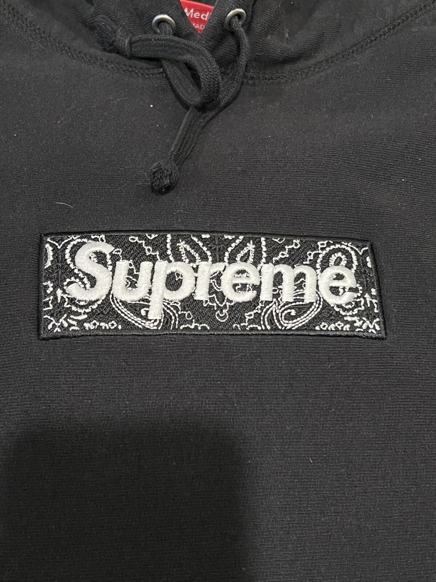 Supreme black bandana paisley box logo hoodie sweatshirt | eBay Supreme black bandana paisley box logo hoodie sweatshirt | eBay