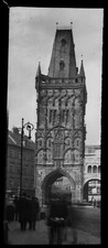 Magic Lantern Slide PRAGUE POWDER TOWER C1930 PHOTO VINTAGE CZECH REPUBLIC
