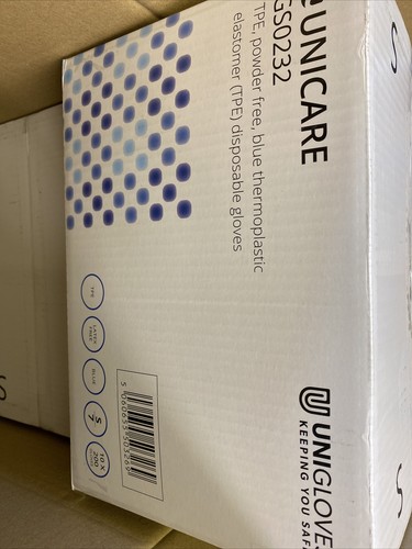 Guanti Monouso Small S 200x Polvere Senza Lattice Blu TPE - Foto 3 di 6