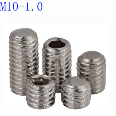 M10 x 1.0mm FINE PITCH Grub screws socket SET screws 304 stainless steel DIN 913