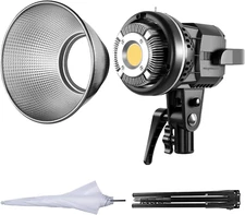 GVM 80W CRI97+ 5600K Dimmable LED Video Lights with Bowens Mount Kit Continuous