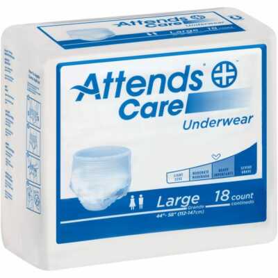 Attends Adult Absorbent Underwear Regular 44'' - 58'' Moderate Abs - 72/Case