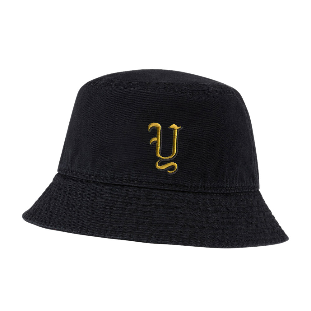 Old English Y Embroidered Cotton Bucket Hat for Men and Women