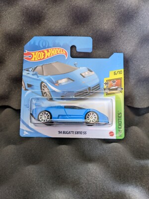 Hot Wheels HW Exotics #224 Blue '94 Bugatti EB110 SS 2021 Short Card P18
