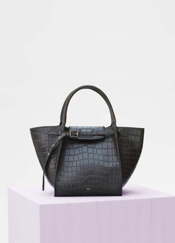 バッグ CELINE Crocodile hand bag Celine Micro Shopper Leather Crocodile/Alligator Tote Bag