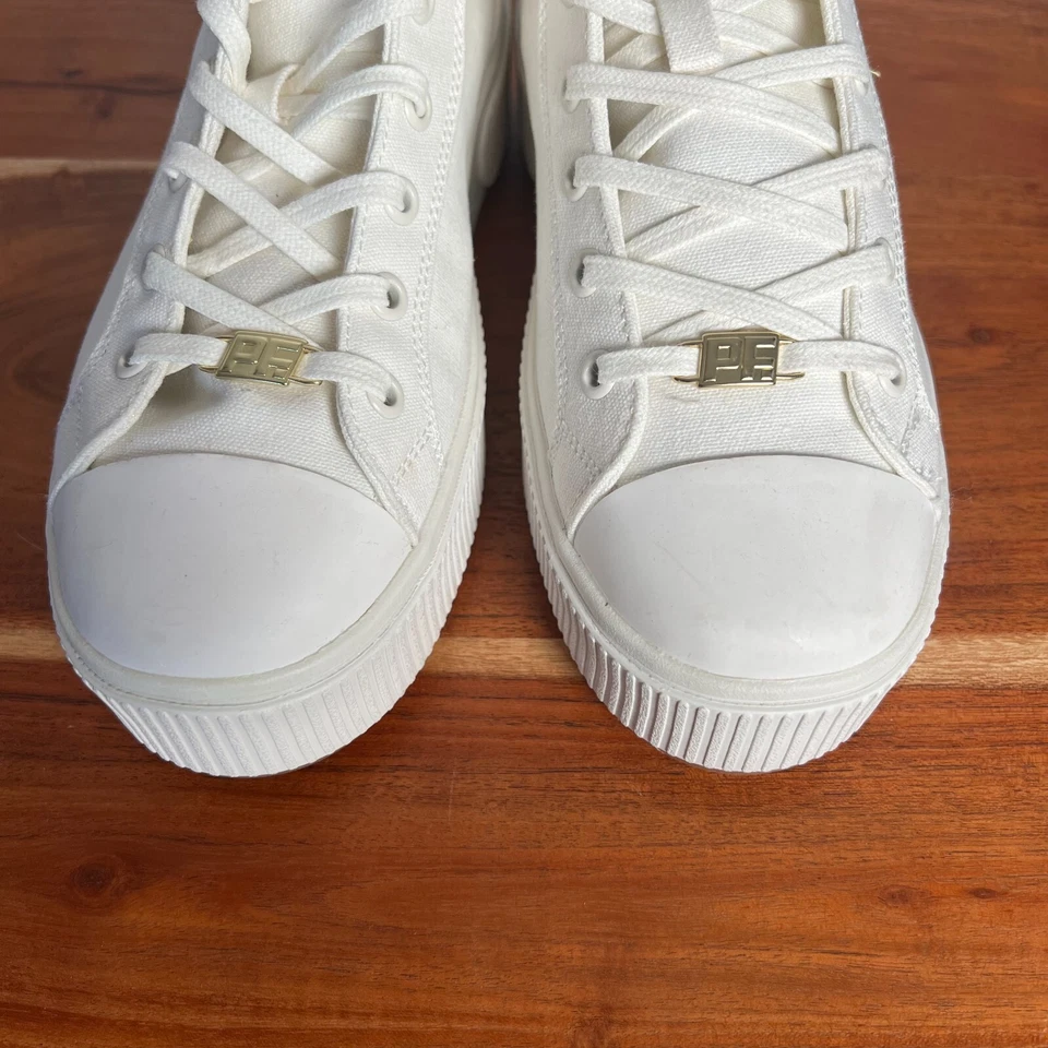 PF Flyers High Top Canvas Sneakers Allston Womens Sz 8 NWOT White AP23C1SS-065 - Image 4 of 4