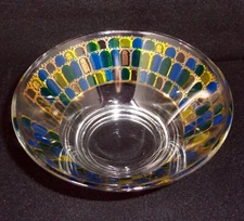 Stained-Glass-Look Glass Bowl