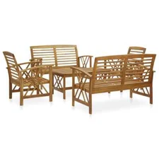 Patio Furniture Set Patio Table and Chairs Dining Set Solid Acacia Wood vidaXL