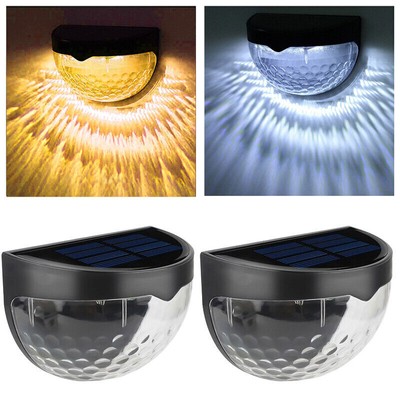2X Super Bright Solar Powered LED Tür Zaun Wandleuchte Home Garten Yard Lampe