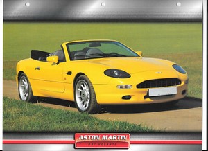 ASTON MARTIN DB7 VOLANTE 1997 Photo / Poster by Neill Bruce, Editions Atlas.