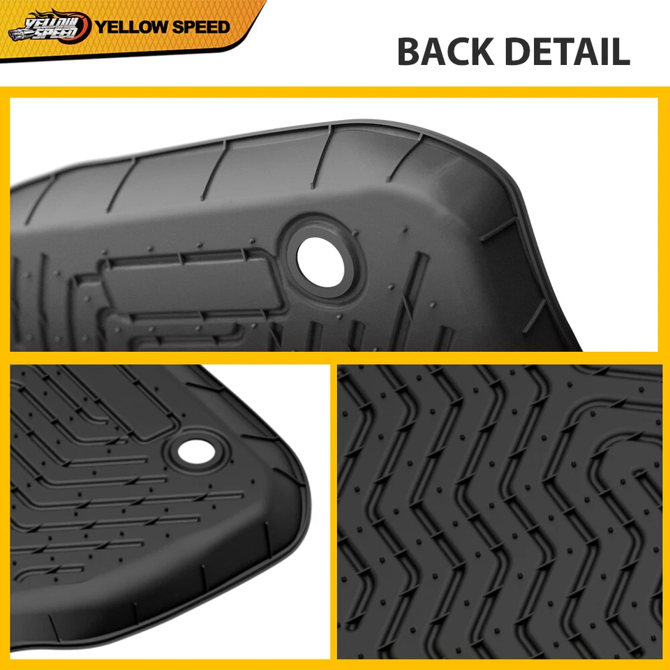 Alfombrillas 3D para todo clima forros de TPE aptas para Toyota Tundra 2014-2021 cabina doble máxima Foto 4 de 4