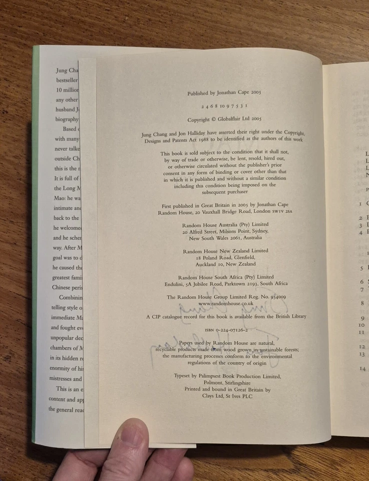 First Edition Signed By Authors: Mao: The Unknow Story, Jung Chang, Jon Halliday - Image 3 of 4