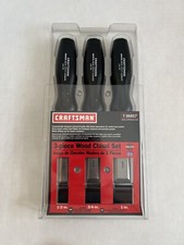 Craftsman Tools USA 36857 NEW 3-Piece Ergonomic Wood Chisel Set - 1/2", 3/4", 1"