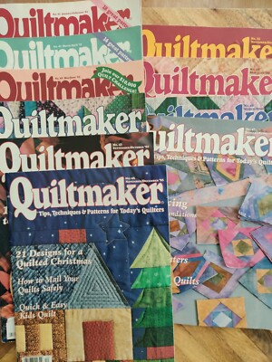 Quiltmaker the Pattern Magazine, lot set of 10, vintage 1995 and 1996
