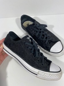 black leather converse size 7