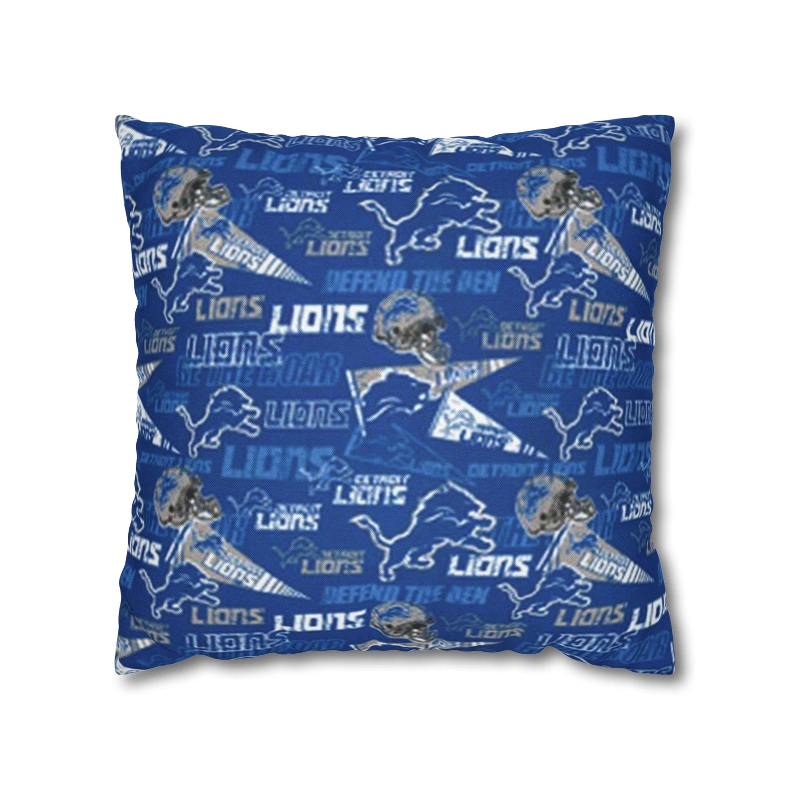 Detroit Lions Spun Square Throw Pillowcase