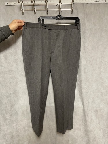 Brooks Brothers Hose Herren 38 x 29,5 grau Flanell Wolle elegant Akademie Karriere Luxus