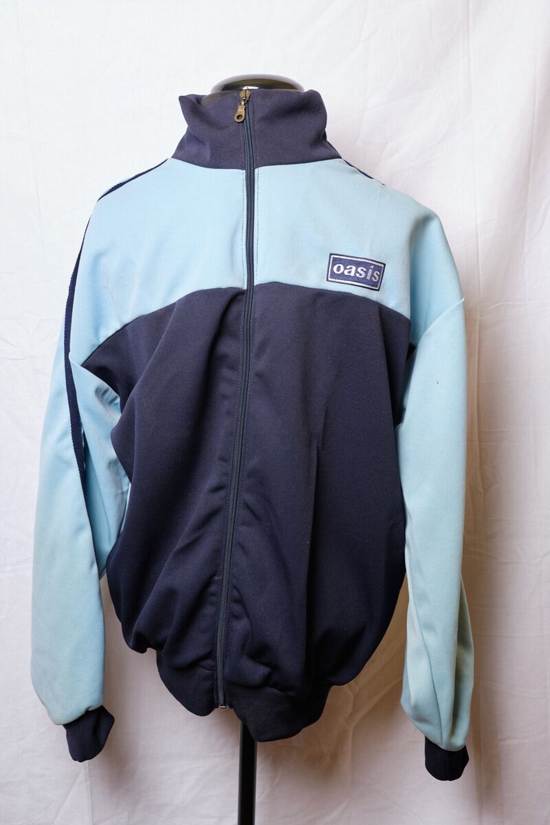 Oasis 1996 vintage two-stripe tracksuit top. Embroidered Oasis 1996 vintage two-stripe tracksuit top. Embroidered