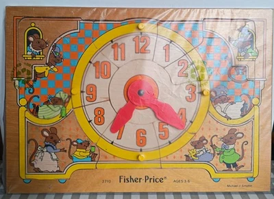 Jouet vintage 80's: puzzle en bois Horloge ref. 2710   C99 - Photo 1/4