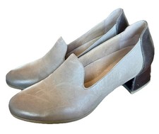 Dansko Preston Quiet Luxury Taupe Brown Block Heel Slip On Shoes 39  3710792494