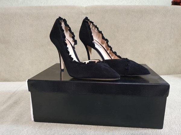 Women Karl Lagerfeld Heels Black Suede 39