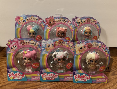 Kindikids Minis Set of 6 Berry D lish, Marsha Mello, Donatina, Pearlina, & more