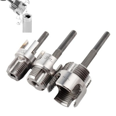 3Pcs Integrated Internal & External Pipe Threading Tool, DualFunction Pipe Th...