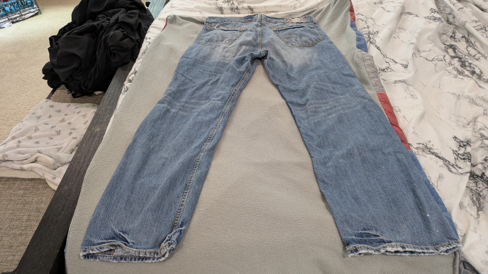 Men's Monarchy Jeans 36 Waist Y2K Distressed Vintage image 6