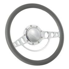 14 Billet Steering Wheel Light Gray Half Wrap Buick Cadillac Pontiac Gto