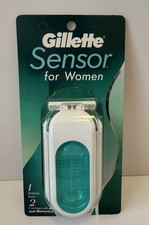 New Vintage Gillette Sensor Excel for Women Razors Handle w/2 Cartridges
