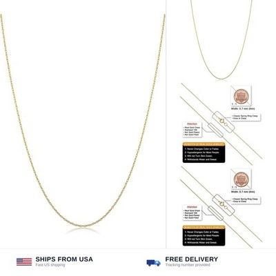 Kooljewelry Damen klassische Seil Kette - 10k Gelbgold kaum vorhanden Halskette...