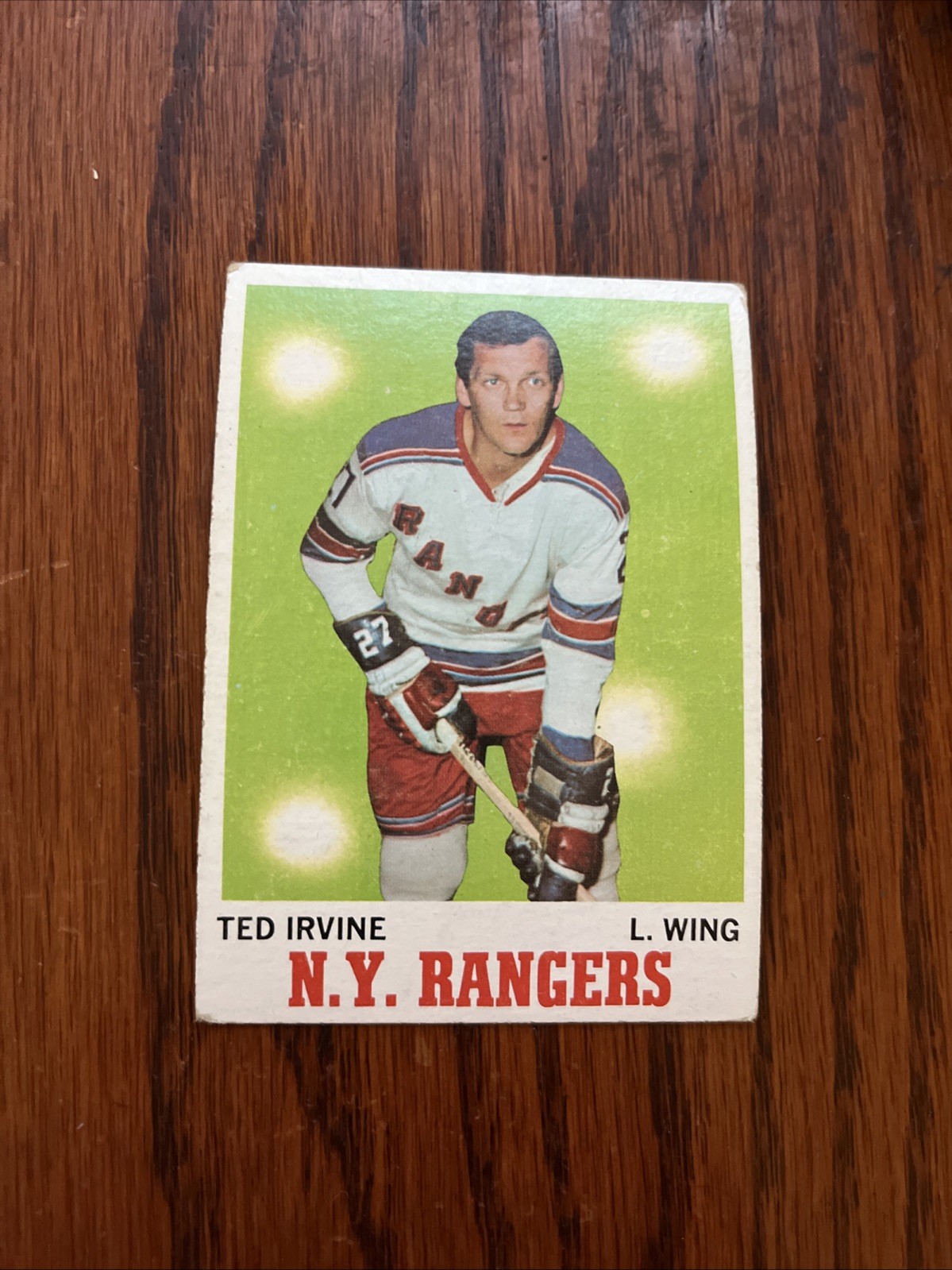 Ted Irvine #65 Hockey Cards 1970 Topps trading card — raw and PSA graded price guide