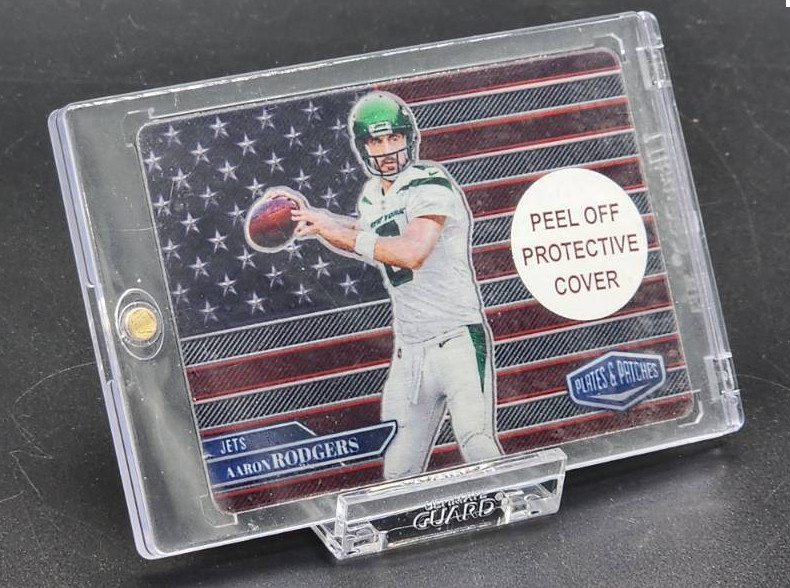 Aaron Rodgers 2023 Panini Plates & Patches #AM-18 American Metal Card NY Jets