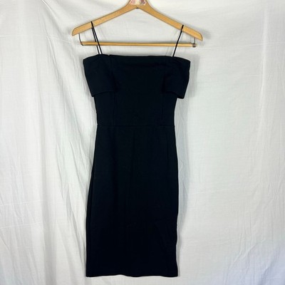 Zara Women's Basic Collection Little Black Dress LBD Small Off the Shoulder