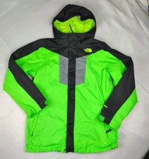 Youth Boys The North Face Hyvent Lined Jacket Large Green Black